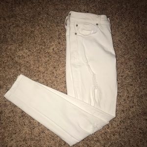 Express White Ripped Jeans
